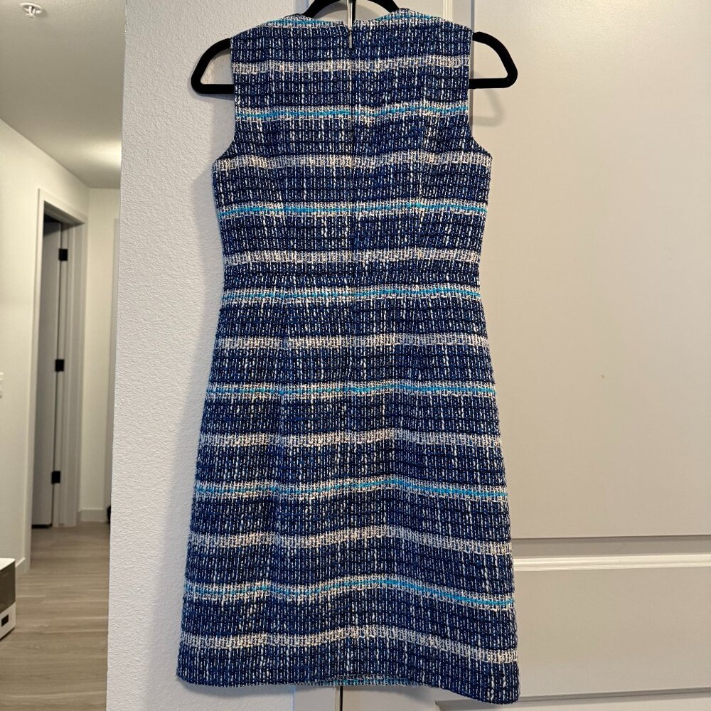 Tory Burch Petra Blue Tweed Dress - Picture 2 of 5